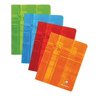 Abbildung von Clairefontaine 383C Schulheft / Heft 16,5x21 cm, 48 Blatt 90g, liniert mit Rand, geheftet, farbig sortiert, 1 Stück
