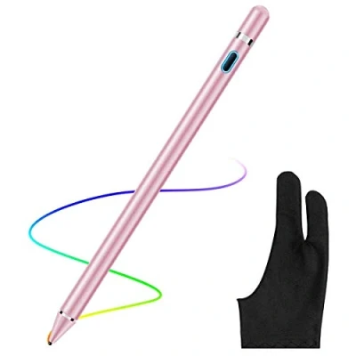 Abbildung von AICase Aktiver Stylus,Tablet Stift Eingabestift Touchstift,1,45 mm Spitze,Universal Touchscreen mit integr. Akku, Passend für Smartphones, Tablets, Apple iPhone/iPad,Rose Gold