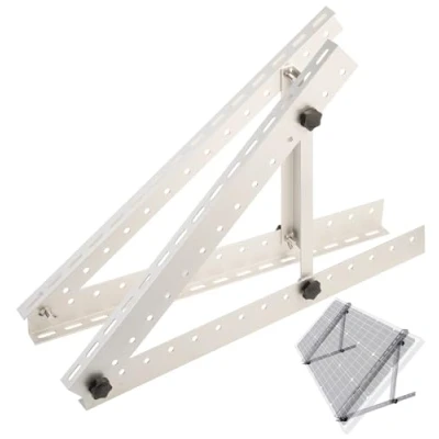 Abbildung von revolt Wandhalterung PV Module: Verstellbare Aluminium Solarpanel Halterung, 22&quot; / 55,6 cm, bis 150 kg (Photovoltaik Halterungen Wand, Modul verstellbar)
