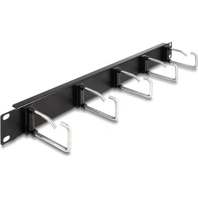 Abbildung von Delock 19? Kabelmanagement Rangierpanel mit 5 Metallbügel 1 HE schwarz