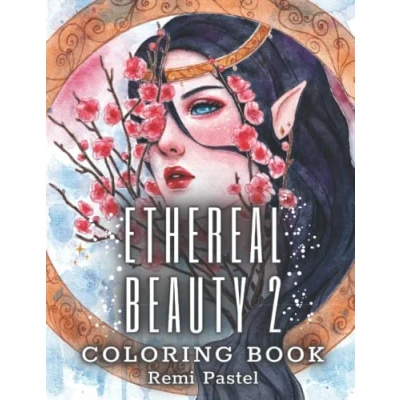 Abbildung von Ethereal Beauty 2: Fantasy Coloring Book Featuring 30 Portrait Ilustrations of Beautiful Ladies, Goddess, Elf with Art Nouveau Style