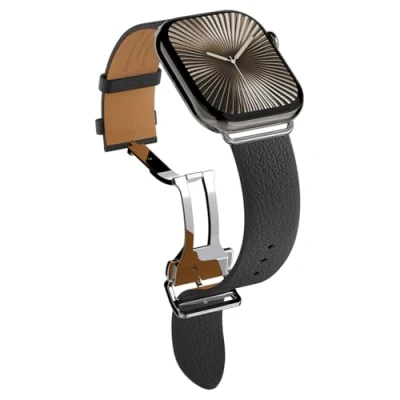 Abbildung von Spigen Enzo Armband Entwickelt für Apple Watch Ultra 2/1 49mm, Serie 10 46mm und 9/8/7/6/5/4/SE 45mm,44mm Schwarz