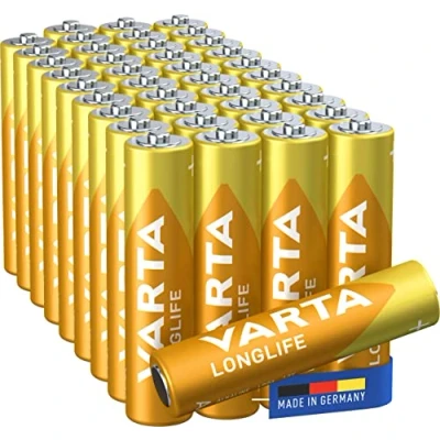 Abbildung von VARTA Longlife AAA Batterie, LR03 (1,5 V, 40 St), Made in Germany, 1.5V, 10 Jahre Lagerfähigkeit