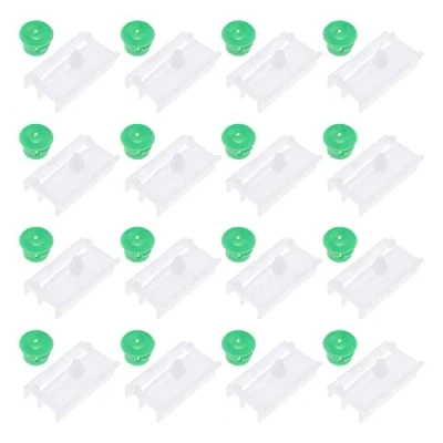 Abbildung von YINETTECH 20 x Auto Seitenschweller Zierleisten Clips mit grünen Ösen 51718184574 &amp; 51711932996 kompatibel 3er E32 E36 E46 E90 E91