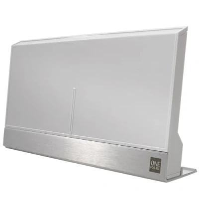 Abbildung von One For All 3G/4G/5G blockfilter DVB T2 Zimmerantenne Digital TV in Full HD Signal Clear Technologie 0 bis 25 km Reichweite Weiß SV9386 5G