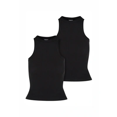 Abbildung von Urban Classics Racer BACK 2PACK Top, Damen, Größe: 5XL, Black