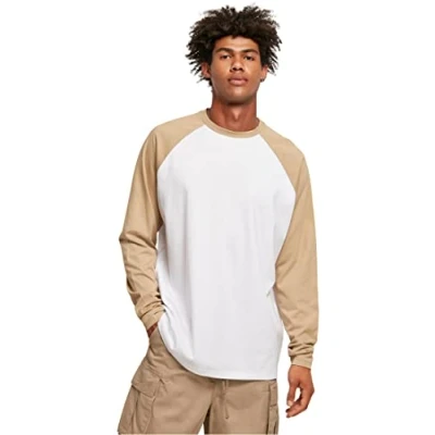 Abbildung von Urban Classics Organic Oversized Raglan Longsleeve Langarmshirt, Herren, Größe: 3XL, White unionbeige