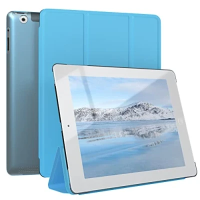 Abbildung von EAZY Case Schutzhülle für iPad 2 / 3 4 Hülle 9.7 Zoll Smart Cover Tablet Smartcase zum Aufstellen Klapphülle mit Standfunktion Sleep Wake Up Funktion Tasche Kunstleder Etui Blau