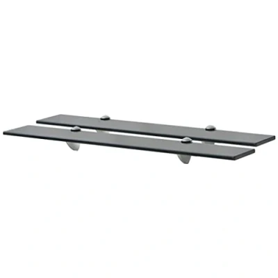 Abbildung von vidaXL 2X Regal Schwebend Wandregal Glasregal Glasboden Glasablage Badablage Wandablage Badregal Ablage Regale Bad Glas 70x10cm 8mm Mattiert