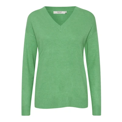 Abbildung von Oxmo Oxhelle Strickpullover, Damen, Größe: Large, Ming green melange