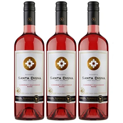 Abbildung von Miguel Torres Santa Digna Reserva Cabernet Sauvignon Rosé Roséwein Wein Trocken Chile I Versanel Paket (3 x 0,75l)