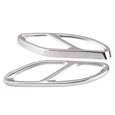 Abbildung von VOBOR Auspuffblenden Abdeckung,1 Paar Auto Edelstahl Auspuffblende für Mercedes A B C E GLC Klasse W205 W213 W246 W247 W177 X253