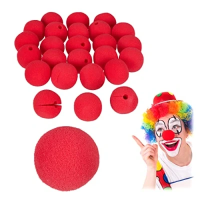Abbildung von relaxdays Clown Kostüm Clownsnasen rot 25er Set