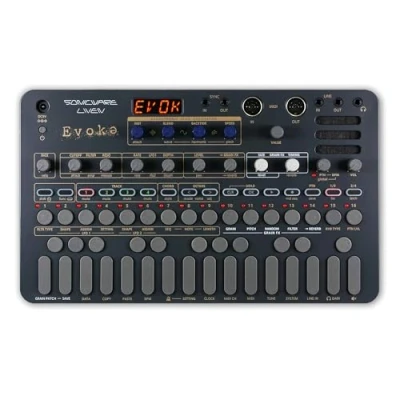 Abbildung von Sonicware LIVEN Evoke [Acoustronic Ambient Synthesizer] 34 Instrumente, Granular Grain FX, Flux Oscillator, 10 Reverbs, 6 Effekte, 4 Spur Sequencer, Chord &amp; Arpeggiator Modi