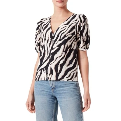 Abbildung von Object Vausschnitt Bluse, Damen, Größe: 36, Sandshell