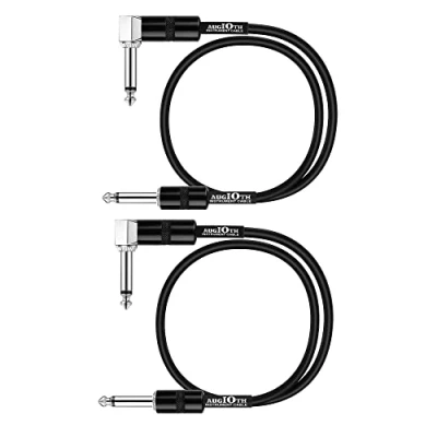 Abbildung von Augioth 30 CM 12 Zoll Gitarre Patch Kabel Effekt Pedal gerade zu Winkel 2Pack