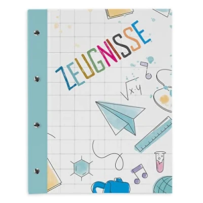 Abbildung von itenga Organisationsmappe Zeugnismappe A4 mit Schraubverschluss Motiv Doodles