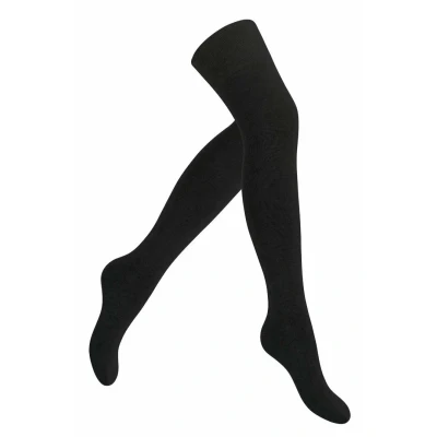 Abbildung von Yenita Overkneestrümpfe, Damen, Größe: One Size, Schwarz