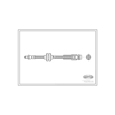 Abbildung von CORTECO 19035035 Bremsschläuche Hinterachse 405 MAZDA: 3 Hatchback, 5, Limousine, VOLVO: C30