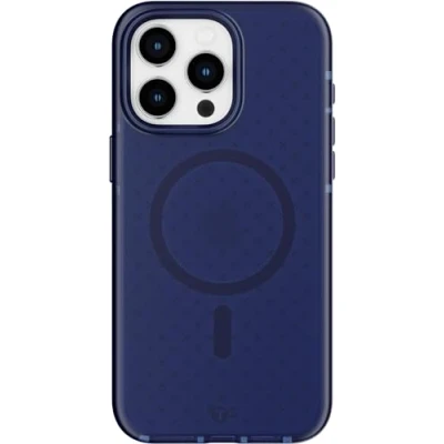 Abbildung von tech21 Evo Check Hülle für iPhone 15 Pro Max Kompatibel mit MagSafe Impact Protection Case Mitternachtsblau