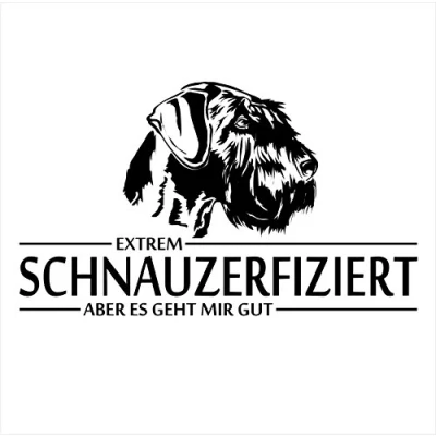 Abbildung von siviwonder Auto Aufkleber Riesenschnauzer SCHNAUZERFIZIERT Hund INFIZIERT Hundeaufkleber 30cm Black