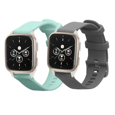 Abbildung von kwmobile 2X Sportarmband kompatibel mit Garmin Venu Sq 2 Music/Sq Armband Fitnesstracker Band Set aus TPU Silikon