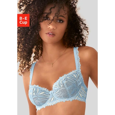 Abbildung von Lascana Balconette BH, Damen, Größe: 70DD, Hellblau