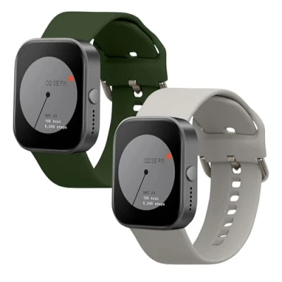 Abbildung von kwmobile 2X Sportarmband kompatibel mit CMF by Nothing Watch Pro (D395) Armband Fitnesstracker Band Set aus TPU Silikon