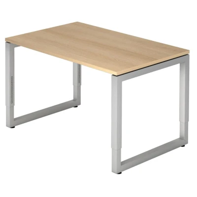 Abbildung von HAMMERBACHER höhenverstellbarer Schreibtisch VRS12/E/S eiche