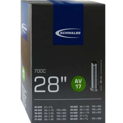 Abbildung von SCHWALBE Fahrradschlauch AV17 mit Autoventil 27&quot;/28&quot; 28/47 622/635 mm (28 x 1 1/4 1,75 Zoll)
