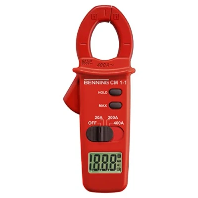 Abbildung von Benning CM 1 Digital Stromzange (Anzeige digital, 3 ½ stellige LCD Anzeige, Strommessbereich/AC 0.01 A 400 A, Zangenöffnung 30 mm) 44061