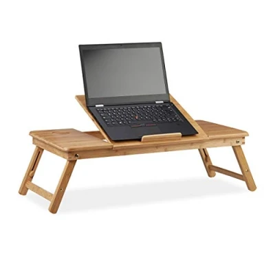 Abbildung von relaxdays Laptop Tablett Bambus Laptoptisch XL,