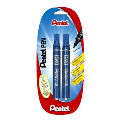 Abbildung von Pentel Marker Permanent konische Spitze Blister de 2 blau