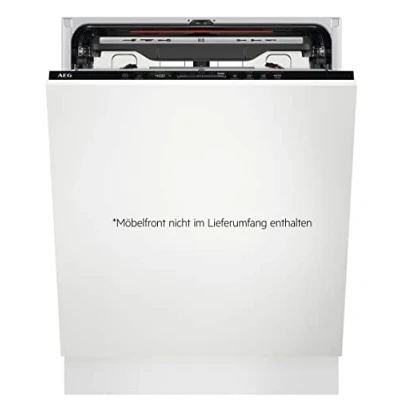 Abbildung von AEG Vollintegrierter Geschirrspüler 60cm, Spülmaschine Serie 7000: mit Glasschutz, Energieklasse B, Besteckschublade, personalisierte Zeit Steuerung, leise 42dB, Wasserstopp, 14 MG, FSE7571AP