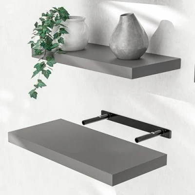 Abbildung von Casaria Wandboard, mit Halterung 50 110cm Schwebend 15kg Tragkraft Küche Flur Wohnzimmer