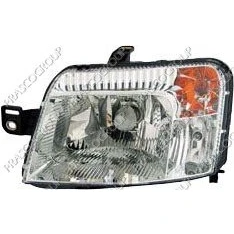 Abbildung von PRASCO FT1224823 Scheinwerfer rechts H4 gelb mit Blinklicht für Rechtsverkehr Elektromotor Stellmotor LWR FIAT: Panda II Schrägheck