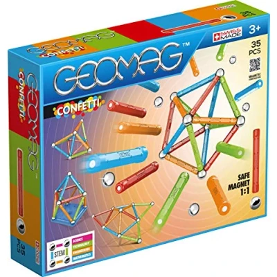 Abbildung von Geomag, Classic Confetti, 351, Magnetkonstruktionen und Lernspiele, 35 teilig