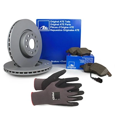 Abbildung von Inspektionspaket ATE Bremsen Set inkl. Bremsscheiben 312 mm und Bremsbeläge für vorne enthalten, 100% passend Ihr Fahrzeug, Priner Montagehandschuhe, AN130