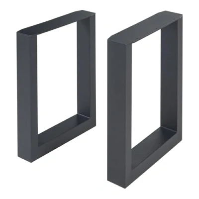Abbildung von [en.casa] Tischgestell Makers 2er Set Tischbeine Metall für Beistelltisch Couchtisch 43 x 30 cm Tischfüße höhenverstellbar Couchtischgestell Tischuntergestell Schwarz