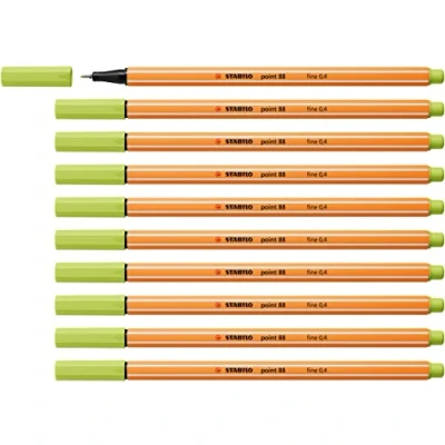 Abbildung von Fineliner STABILO point 88 10er Pack limettengrün