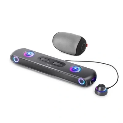 Abbildung von OXS Thunder Pro+ Gaming Soundbar mit Kabellosem Satelliten Nackenlautsprecher, 7.1.2 Dolby Atmos Surround Sound System, Integriertem Woofer, App Anpassung, RGB Effekten, 3 Pro Gamer Modi