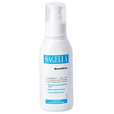 Abbildung von Sagella® Sensitive, Pflegebalsam für Frauen, verhindert Rasierpickel und Rasurbrand, ein angenehmes Hautgefühl, 100 ml