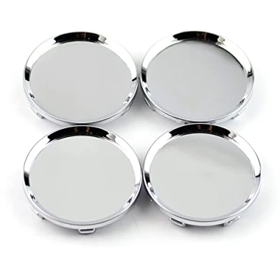 Abbildung von RhinoTuning 4x 64mm Radnabenkappen Nabendeckel 61mm Radkappen 2.52in Radnabenabdeckung für 13214658、13204650、13214660(Silber)