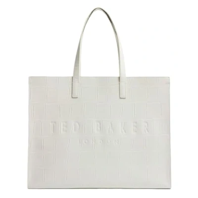 Abbildung von Ted Baker Croccel Handtasche, Damen, Größe: One Size, Ivory