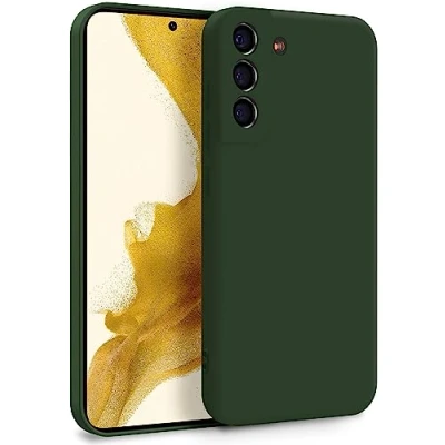 Abbildung von MyGadget Hülle für Samsung Galaxy S22 Plus Zweilagige Handyhülle mit Kameraschutz Cover Innenfutter &amp; Silikon außen Olive Grün
