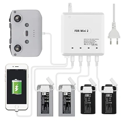 Abbildung von 6 in 1 Akku Ladegerät Intelligentes Hub Ladestation für DJI Mini 2/Mini SE Drohne