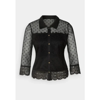 Abbildung von Morgan Dobby SPOT Hemdbluse, Damen, Größe: Small, Noir