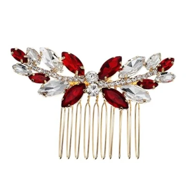 Abbildung von Braut Haarkamm, Kopfschmuck, Strass Einsatzkamm, weiblicher Kristall Haarschmuck