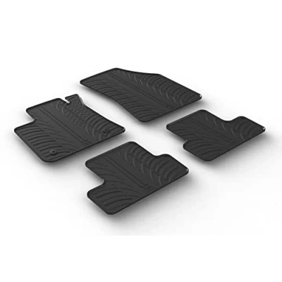 Abbildung von Gledring 0057 Fußmattensatz Gummi vorne und hinten 4 schwarz 750mm 550mm RENAULT: Megane Grandtour, Schrägheck
