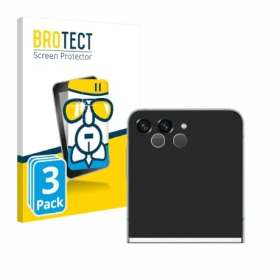 Abbildung von BROTECT Schutzglas für Samsung Galaxy Z Flip 5 (NUR Kameraschutz) (3 Stück) Schutzfolie Panzer Folie Glas [Extrem Kratzfest 9H, Anti Fingerprint,